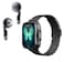 Smartbarry A70 Smart Watch with Built-in Wireless Earbuds 2-in-1 Fitness Tracker Bluetooth Calling and Health Monitor Black