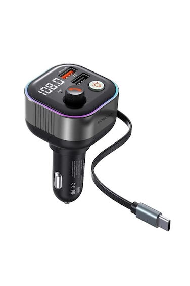 Audio Boost Bluetooth FM Transmitter with PD 65W Fast Charging &amp; Bass Boost