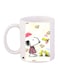 Snoopy Dog Printed Coffee Mug White/Pink/Yellow 11ounce