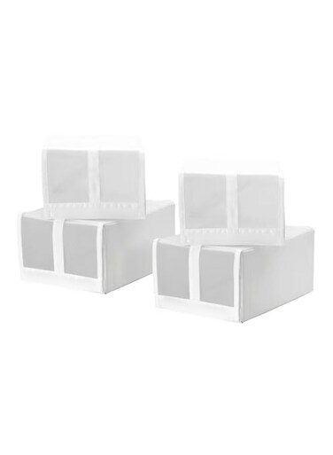 Skubb Shoe Organizer Set White/Black 22x34x16cm