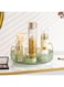 BEROZA Acrylic transparent rotating cosmetic storage rack, light luxury and elegant display rack, durable, easy to clean, suitable for dressing table, bathroom, living room (One layer, Green)