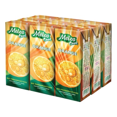 Melco Cool Orange Drink, 250ml Pack of 9
