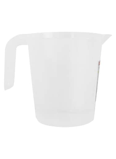 Transparent Measuring Pot With Handle White 1Liters