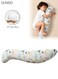 Side Sleeper Pillow for Kids Elephant Print Cuddle Body Pillow Soft Hugging Pillow for Toddlers Washable Cotton Pillowcase, Children's Sleep Support Cushion