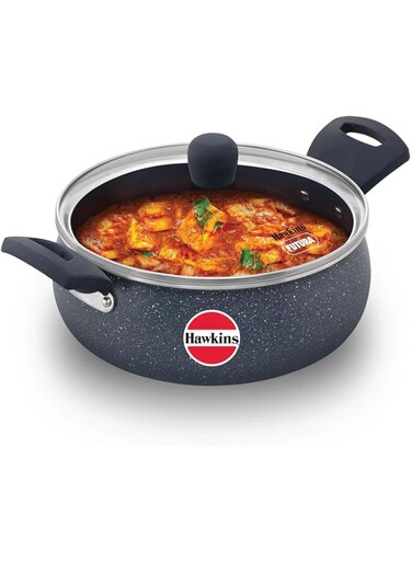 Hawkins Ceramic NS Handi W/Glass lid 3 Ltr Ind.