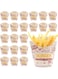 NALACAL 100PCS French Fry Box, French Fries Holder Cardboard, French Fry Cups Paper, Burger Container Snack Bags, Clear Pattern Stand Packaging, Fast food Takeout for Party Charcuterie Home