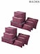6 Pcs/2 Set total of 12 PCS Travel Storage Bag Set Multi-functional Clothing Sorting Packages Travel Packing Organizor Luggage Organizer Pouch for Blankets and Quilts, Bedding, Sweater, Pillow (winered 12PCS)