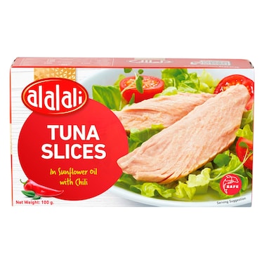 Al Alali Tuna Slices in Sunflower Oil with Chilli, 100g