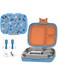 attack Kids Bento Lunch Box with Spoon &amp; Fork &acirc;&euro;&ldquo; Leakproof 3-Compartment Stainless Steel Lunchbox for Boys &amp; Girls &acirc;&euro;&ldquo; BPA-Free, Cute Cartoon Design, Easy to Open, Ideal for School &amp; Daycare Astro theme