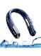 PHCOMRICH Neck Fan, Portable Fan Strong Wind, Adjustable, 360&deg; Cooling, Super Quiet, TEC Ice Porcelain, Ultra high speed motor, Digital display gear, Short Charging, Long Use Time (Deep Sea Blue)