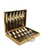 Stainless Steel Cutlery Set Kitchen Utensils Set Surface Texture-Free Western Tableware Suitable For Home Kitchen Restaurant Hotel Party Dining Picnic Dining Exquisite Packaging Gift Golden