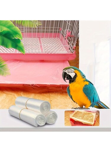 Doogle 50PCS Disposable Rabbit Cage Liner Large Clear Guinea Pig Cage Liner Small Animal Bedding Rabbit, Hedgehog, Guinea Pig, Hamster, Bunny Litter Pan Bags (L)