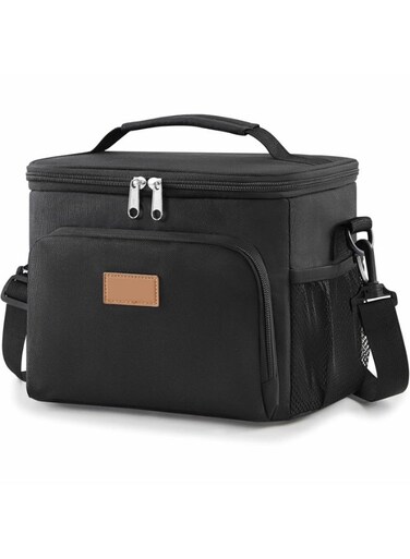Lunch Bag Insulated Lunch Box Soft Cooler Cooling Tote for Adult Men Women, Black 24-Can (15L)