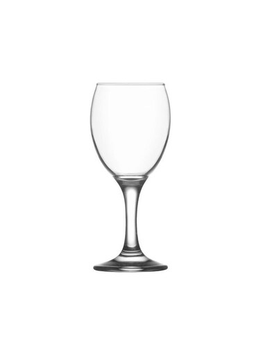 3 Pieces Empire Wine Glass Set 205 Ml - Clear