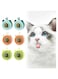 NALACAL Catnip Balls, 360&deg; Rotating Catnip Treats Interactive Cat Toys with Storage Lid, Effective for Cleaning Teeth and Enhancing Cat's Excitement (6 PCS)
