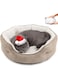 Beauenty Pet Bed,Dog Beds Small Dogs,Round Cat Dog Beds for Indoor, Washable Pet Bed for Puppy and Kitten,Orthopedic Sofa Ultra Comfortable Nonskid with Slip-Resistant Bottom(51 * 48 * 15 CM)