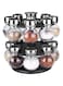 SKEIDO SPICE RACK - 16 PCS GLASS JAR WITH REVOLVING RACK