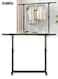 Metal Clothes Hanger Organizer with Wheels and Shoe Rack,Easy Installation, Adjustable Freestanding Garment Organizer,Space-Saving Design for Home, Closet, Office, or Retail,Black