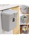 9L Kitchen Compost Bin for Counter Top or Under Sink, Hanging Small Trash Can with Lid for Cupboard/Bathroom/Bedroom/Office/Camping, Mountable Indoor Compost Bucket, Gray
