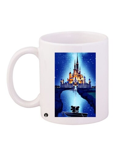 Disneyland Printed Ceramic Coffee Mug White/Blue/Yellow