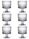 300ml Embossed Footed Glasses Set, Versatile Beverage &amp; Dessert Cups for Juices, Smoothies, Parfaits, Vintage-Style Clear Glassware,Ideal for Home &amp; Daily Use