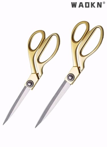 2pcs set of gold stainless steel scissors, clothing scissors, barbecue scissors, adjustable kitchen scissors,Essential Scissors for Barbecue Restaurants,Clothing Store and Restaurant,or household