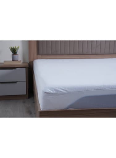Home Coral Fleece Waterproof Mattress Protector 160x200+33cm-White
