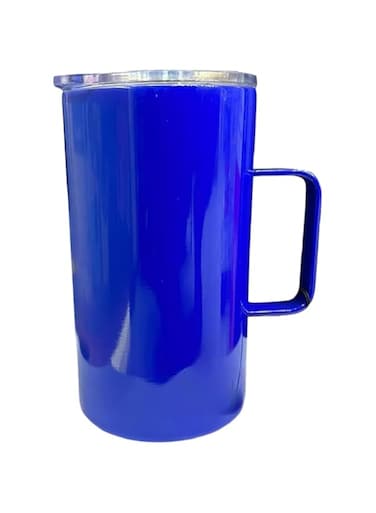 Delcasa Stainless Steel Vacuum Cup, 500 ml Capacity, Blue/Clear