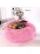 smartberry l Soft Plush Round Pet Bed Donut for Cats or Small Dogs, Dog Cat Bed Self Warming Autumn Winter Indoor Snooze Sleeping Cozy Kitty Teddy Kennel pink-(40CM)
