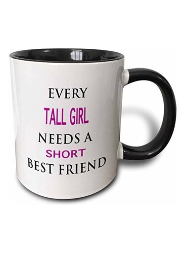 Every Tall Girl Needs a Short Best Friend Two Tone Mug Multicolour