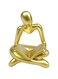 Benting Resin Statue Thinker Style Decoration Abstract Sculptures Collectible Figurines for Home Decor Modern Office Shelf Desktop (Gold)