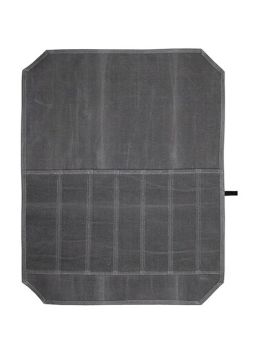 THE WHITE SHOP Chef&rsquo;s Knife Roll Case with Slots,Waxed Canvas Chef Knife Bag, Portable Travel Chef Knife Case with Leather Belt,Knives Holders Protectors,Knife Roll Bags for Chefs Culinary Camping BBQ