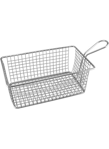 Home Stainless Steel Fry Basket, Silver - Bd-Bask-4S