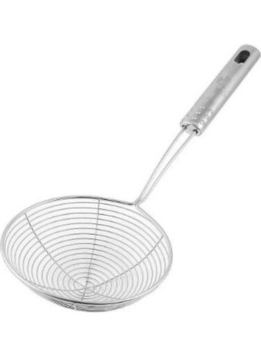 Mesh Ladle For Kitchen Cookware Silver 31cm