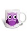 Owl Printed Mug White/Purple