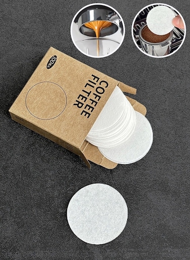 Espresso Machine 100pcs Paper Filter 51mm Filter Puck Screen Secondary Water Separation Filter Special Filter Paper