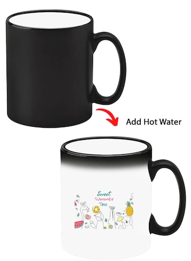 Color Changing Heat Sensitive Ceramic Mug, Image Revealed When HOT Liquid is Added! Sweet Summer Time