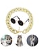 Legendog Cat Sunglasses Set, 2pcs Cat Gl &amp; Gold Chain, Multicolor with Gold Accents, Animal Print, Durable, Suitable for Small Cats &amp; Dogs