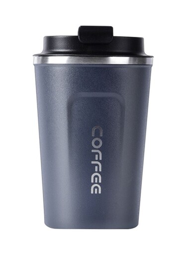 Steel Insulated Thermal Coffee Cup Grey/Silver/Black 15x7.50x9.40cm