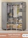 Fabric Wardrobe, Foldable Closet With Hanging Rail, Fabric Wardrobe with Clothes Rail, Clothes Storage, Non Woven Fabrics Cabinet, Clothes Rack for Bags, Toys, Shoes, Living Room, Bedroom, Cloakroom