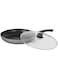 Royalford Aluminum Fry Pan- RF11977 With Tempered Glass Lid, Strong Body Non-Stick Coating And Bakelite Handle Grey 26 CM RF11977