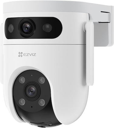 EZVIZ by Hikvision 3K H9C Dual-Lens 4K(5MP+5MP) Pan &amp; Tilt Wi-Fi Camera 2-Way Talk AI-Powered Human/Vehicle Detection Active Defense with Siren and Strobe Light Weatherproof Design Upto 512GB Support