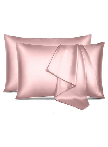 Satin Pillowcase for Hair and Skin Queen - Champagne Gold Silk Pillowcase 2 Pack 76L x 51W CM (20x30 Inches) - Satin Pillow Cases Set of 2 with Envelope Closure
