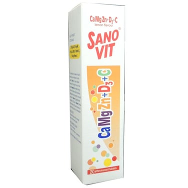 Sanovit CaMgZn+D3+C Effervescent Tablets 20's