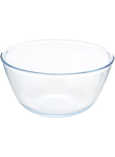 BOROSIL BOROSILICATE ROUND GLASS MIXING BOWL OVEN SAFE MIXING BOWL GLASS SERVING BOWL 1.3 LITER