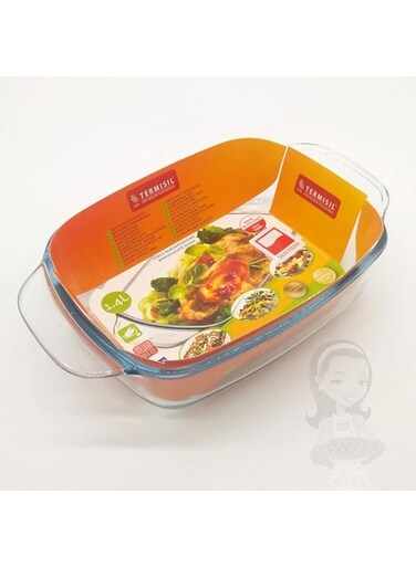 Termisil, Glass Ovenware Rectangular, 1.4L,borosilicate (heat-resistant) glass, suitable for Gas Cooker, Electrical and oven.
