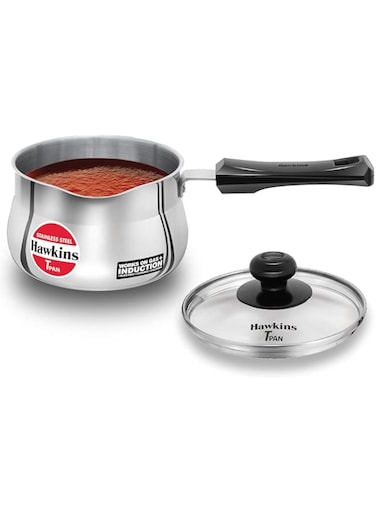 Hawkins Stainless Steel Tpan 1.5L with Glass lid