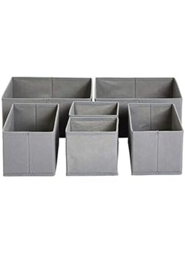 Drawer Organizer for Baby Clothes Nursery Drawer Organizer for Baby Diaper, Collapsible Deep Fabric Drawer Organizer with Zipper for Socks, Bra, Towels, Ties, Grey