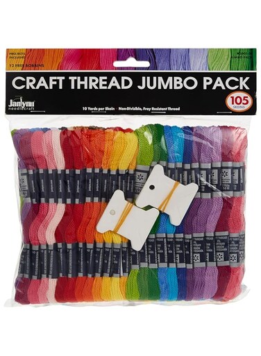 Janlynn Value 105 Skein Jumbo Craft Thread Pack, Multi