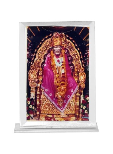 RABARIKAA Sai Baba Dashboard Idol with Stand - Divine Presence for Your Car - Spiritual Blessings and Protection in a Compact and Elegant Design